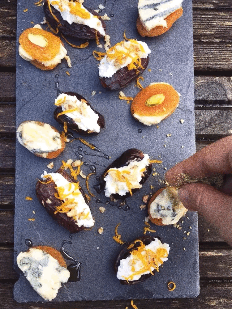 stuffed dates and apricots