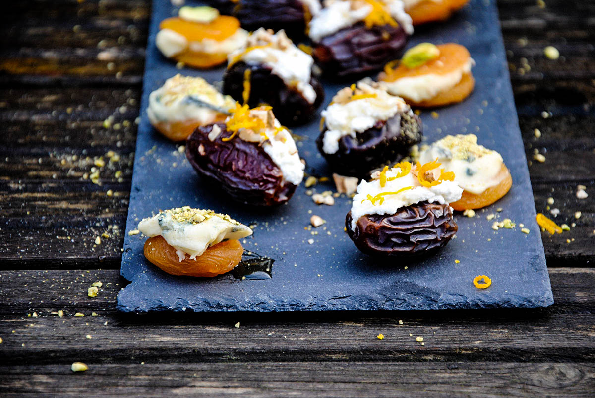 stuffed dates and apricots