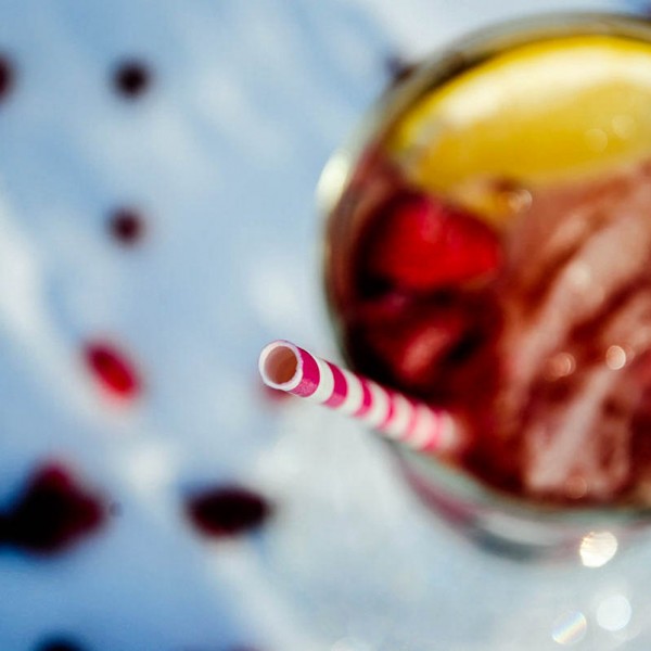 straw in a cup