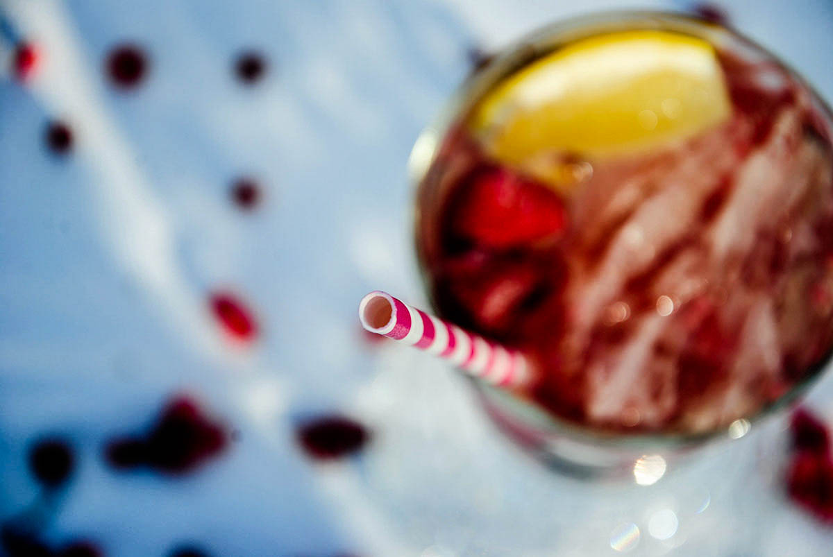straw in a cup