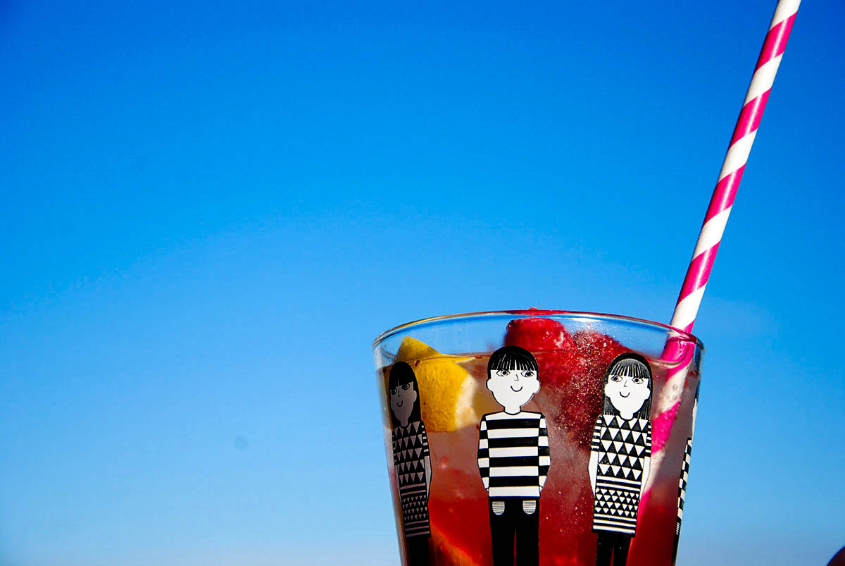 royal tea on sky background