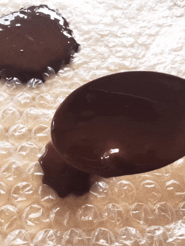 melted dark chocolate